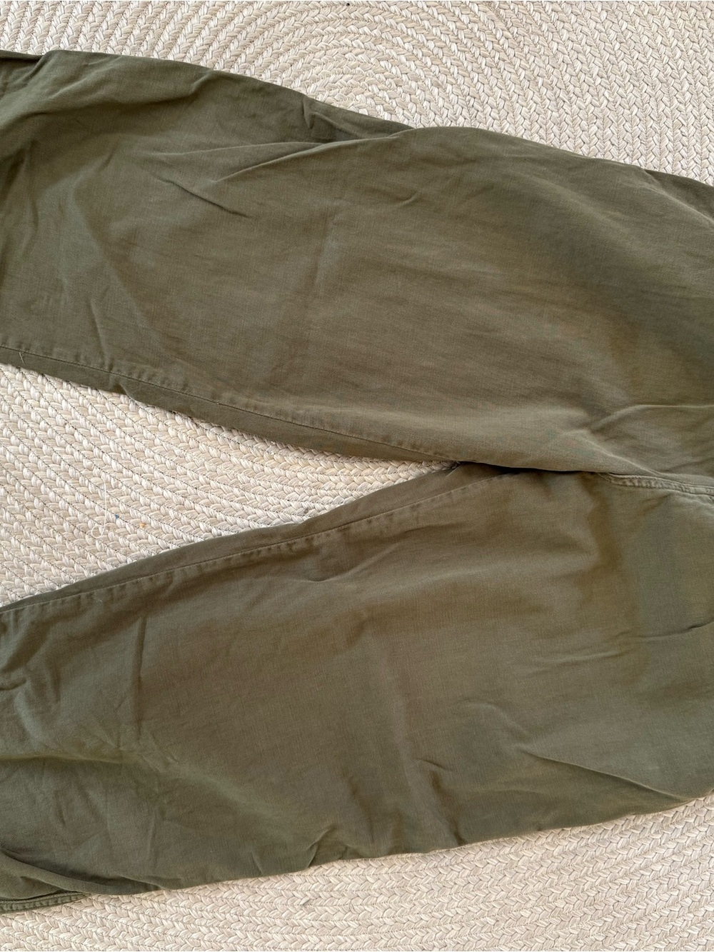 Free People Olive Green Wide-Leg Pants